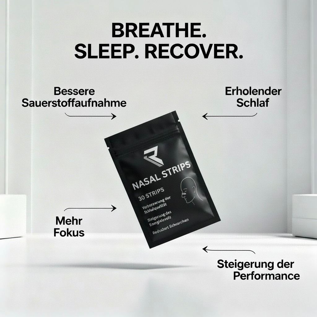 Recovery Nasenstreifen schwarz - Sleep Edition - Breathe, Sleep, Recover better